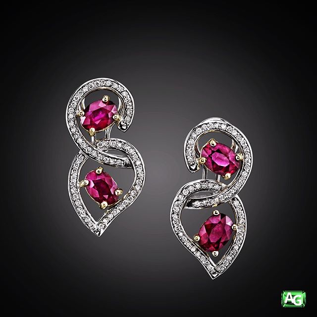 Ruby earrings by AG Gems