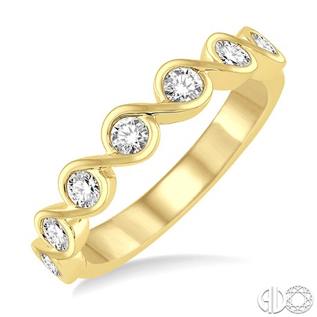 yellow gold stack band