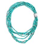 Arizona turquoise bead and sterling silver necklace by John Hardy.