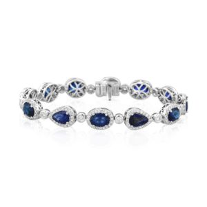 Blue sapphire and diamond “Kara” bracelet by Yael Designs 