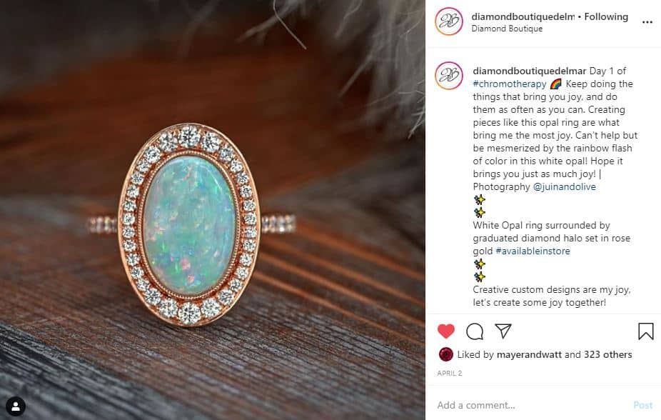 Diamond Boutique opal ring