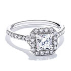 Square diamond ring from american gem society.