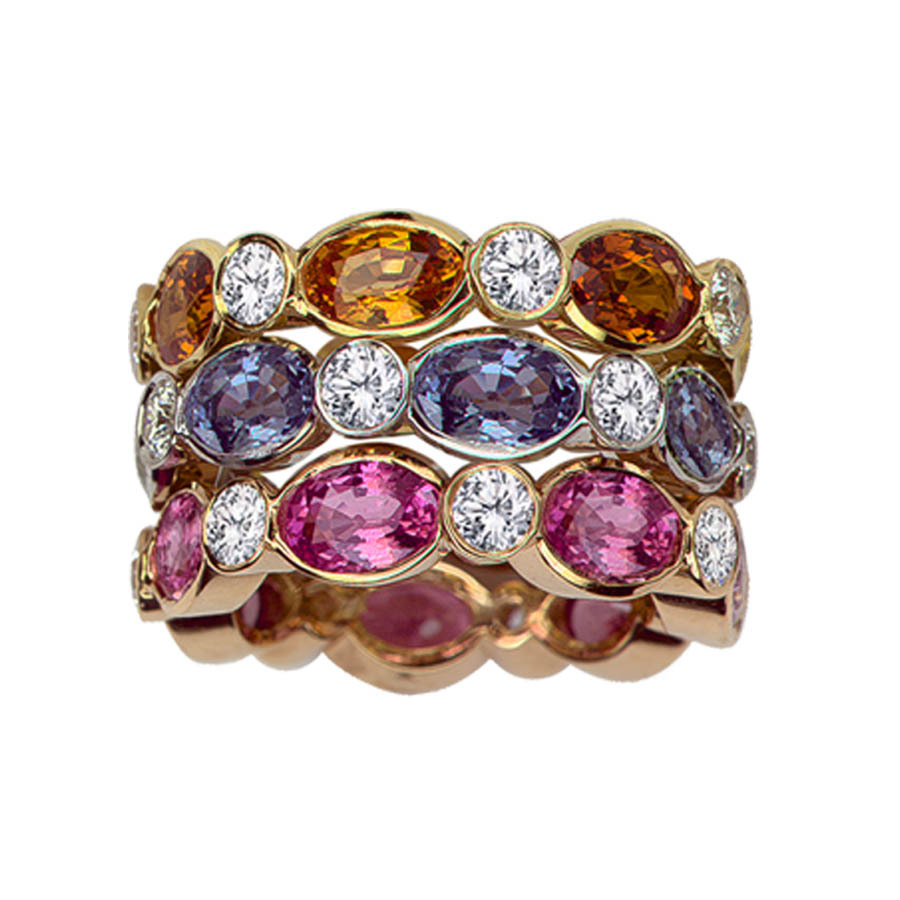 Ring with gems