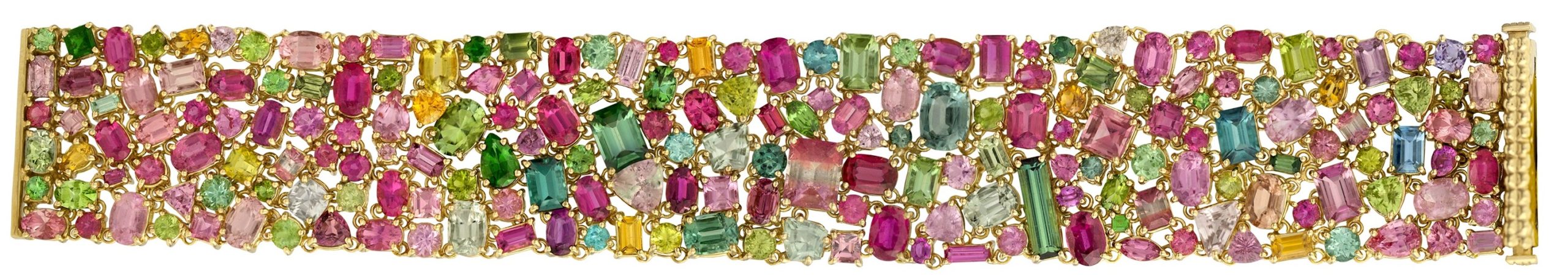 Various colored crevoshay jewels.