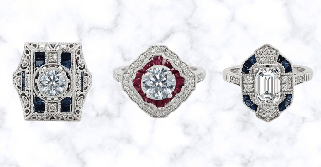 Art Deco Vintage Engagement Rings