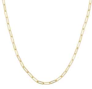 Yellow Gold Paperclip Chain by Midas Chain