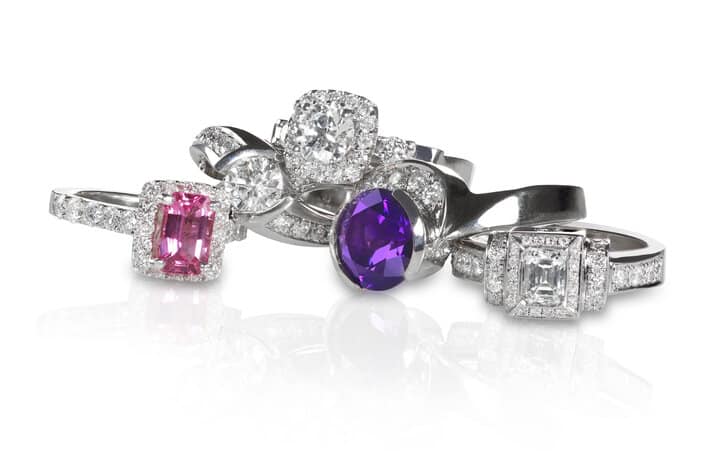 small collection of trending engagement rings