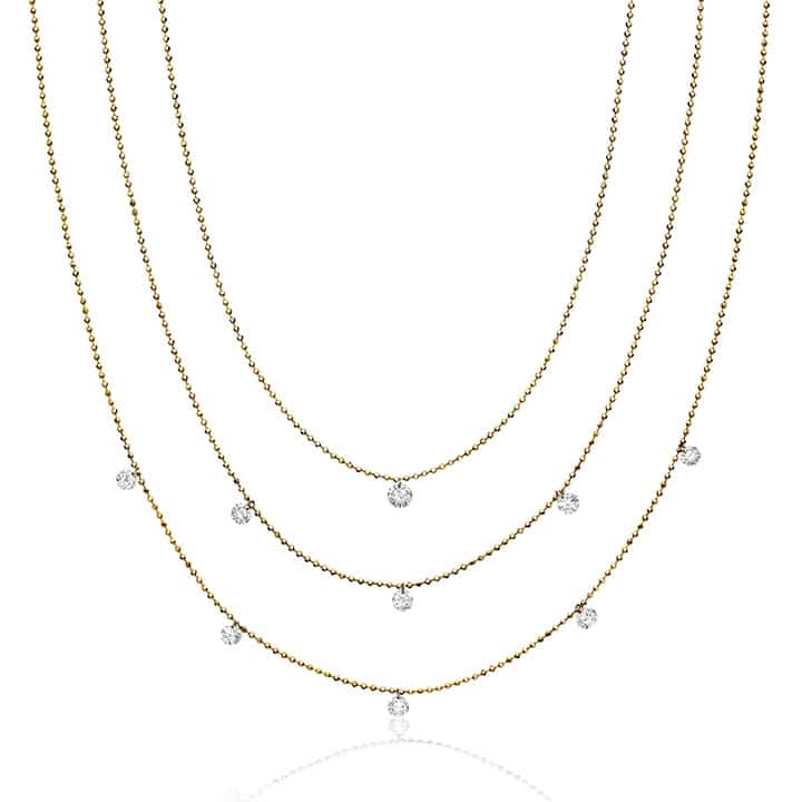 Triple Diamond Necklace by Brevani