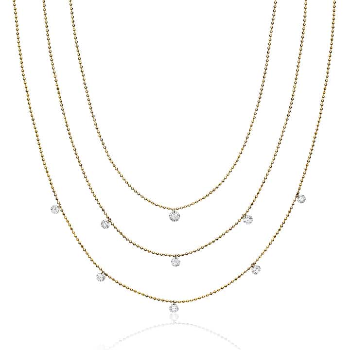 Triple Diamond Necklace by Brevani