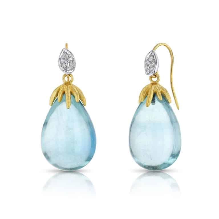 Aqua Drop Earrings by Aaron Henry Designs