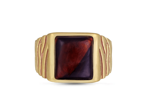 Chatoyant Red Tiger Eye Stone Ring by Luv My Jewelry