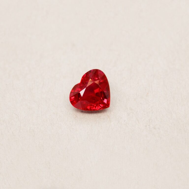 Heart-shaped Ruby by Omi Gems