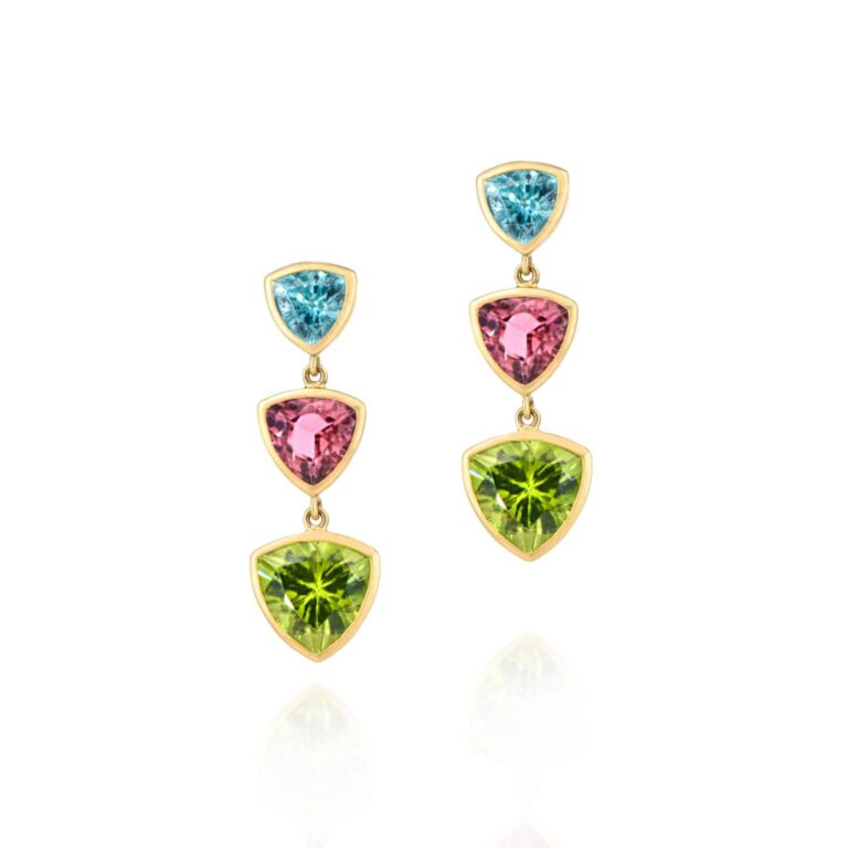 Multi-colored earrings by Kimberly Collins Colored Gems