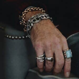 Styling other jewelry beyond watches like rings and bracelets.