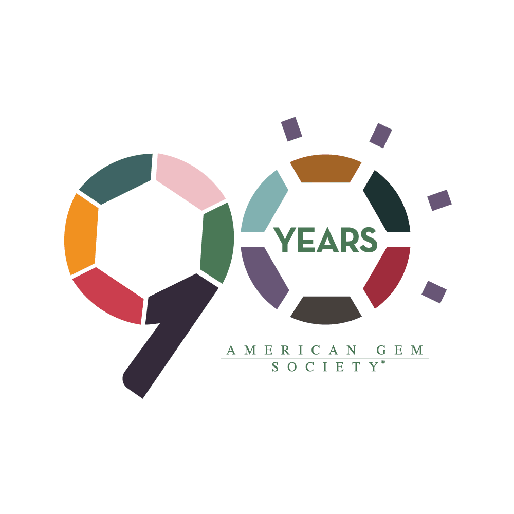 American Gem Society 90 years logo.